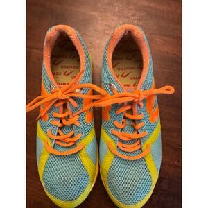 Newton multicolor running shoe women's 8 1/2 blue orange yellow